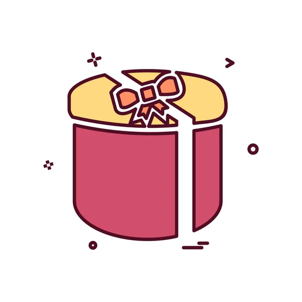 Geschenkbox Symbol Design Vektor Illustration — Stockvektor