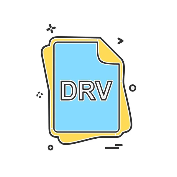 Tipo Archivo Drv Icon Design Vector — Archivo Imágenes Vectoriales