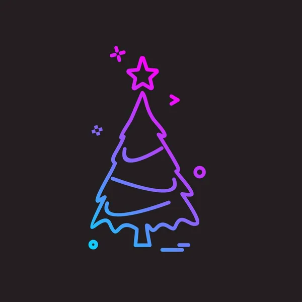 Weihnachtsbaum Symbol Design Vektor — Stockvektor