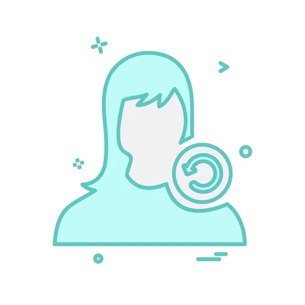 Avatar Weiblicher Icon Design Vektor — Stockvektor