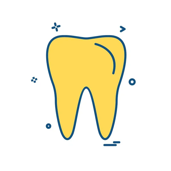 Ilustração Vetor Ícone Dente Humano —  Vetores de Stock