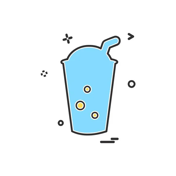 Drink Pictogram Ontwerp Kleurrijke Vectorillustratie — Stockvector