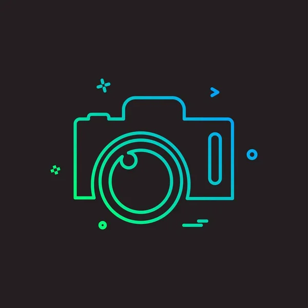 Camera Icon Design Vector — Stock Vector