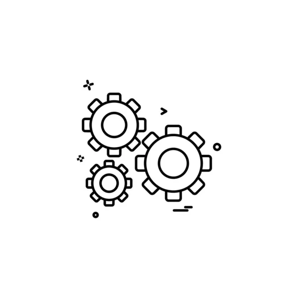 Setting Gear Icon Design Vector Illustration — Stock Vector