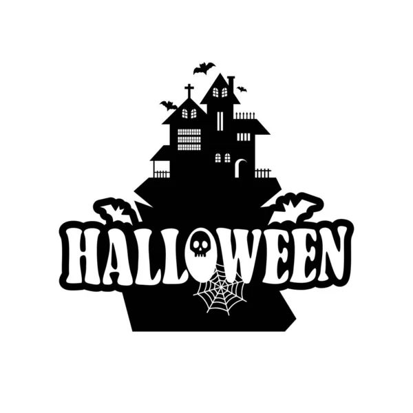 Halloween Design Met Typografie Vectorillustratie Van Halloween Afdrukken Feest Kaart — Stockvector