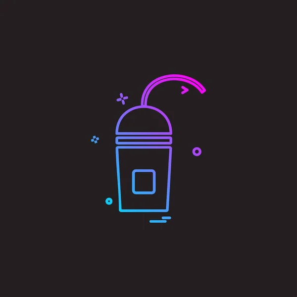 Drink Icon Design Bunte Vektorillustration — Stockvektor