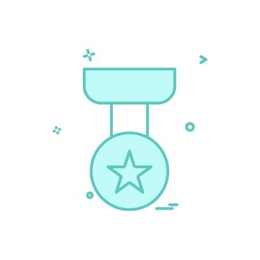 madalya zafer simge vektör tasarımı