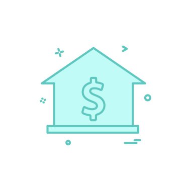 house dollar ev ikonu vektör tasarımı