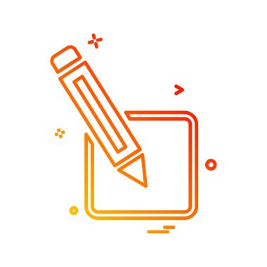 Kalem simgesi tasarım vektörü 