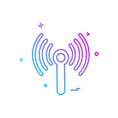Wifi simge tasarım vektörü