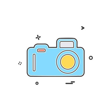 Kamera simgesi tasarım vektörü