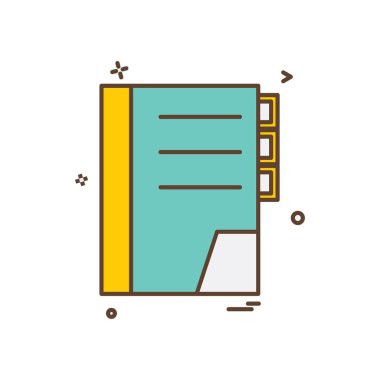 Kitapların simge tasarım vektörü