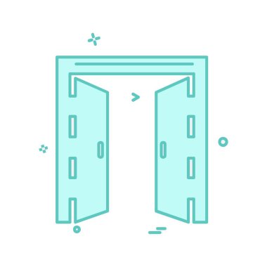 Kapı simge tasarlamak vektör