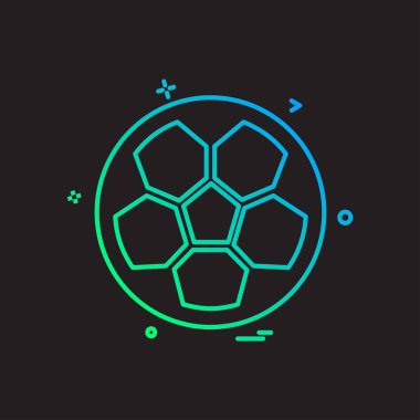 Futbol ikonu tasarım vektörü