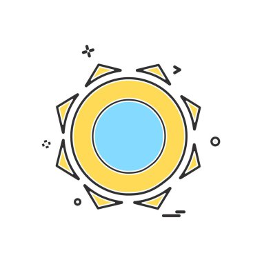 Güneş simgesi tasarım vektörü