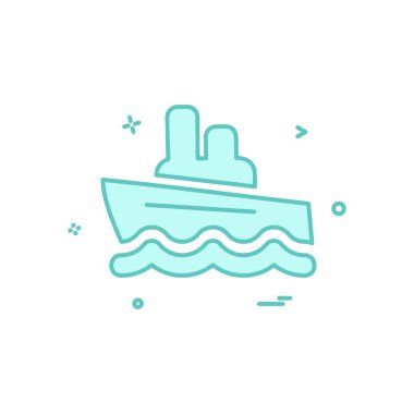 Gemi simge tasarlamak vektör