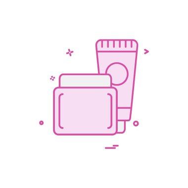 Makyaj simgesi tasarım vektörü