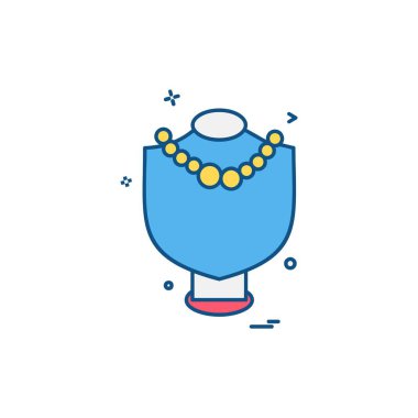 Kolye simgesi tasarım vektörü