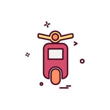 Araç simgesi tasarım, renkli vektör çizim