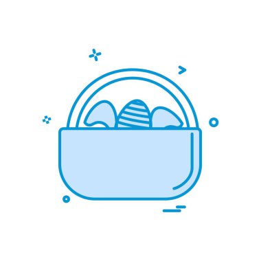 yumurta Paskalya eggbasket simge vektör tasarımı