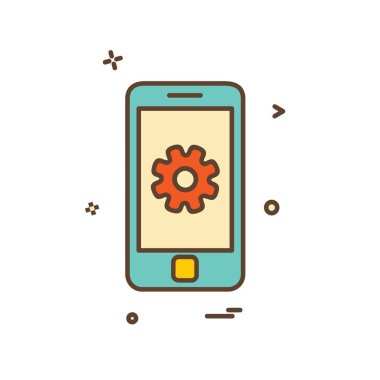 Telefon Ayarları simge tasarım vektörü 