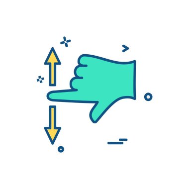 El simgesi tasarım, renkli vektör çizim