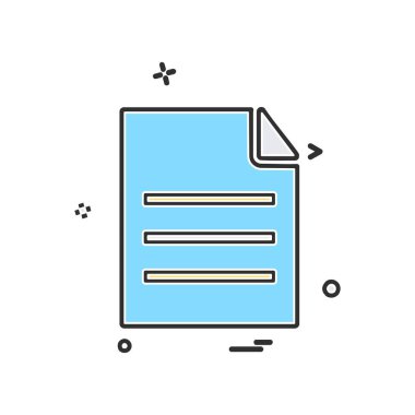 Dosya simgesi tasarım vektörü 