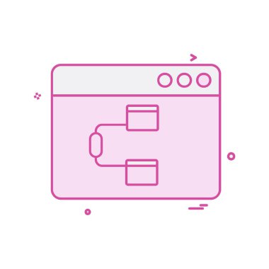 Web yerleşim simgesi tasarım vektörü