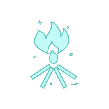 Simge tasarım vektörünü ateşle