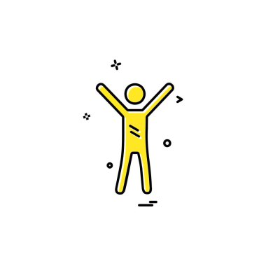 Sporcu simge tasarlamak vektör 