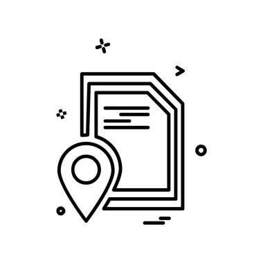 Gezinti simgesi tasarım, renkli vektör çizim