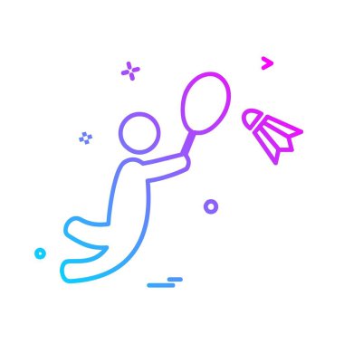 Badminton simge tasarlamak vektör