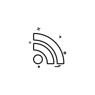 Wifi simge tasarım vektörü 