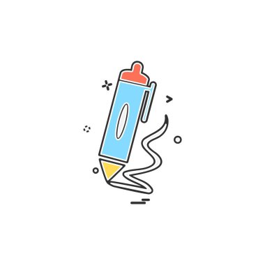 Kalem simge tasarlamak vektör