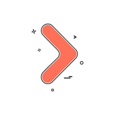 Sağ ok simge tasarlamak vektör