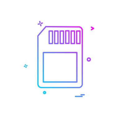 Sim simge tasarım vektörü