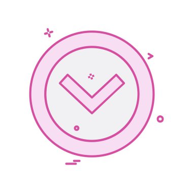 Aşağı ok simgesi tasarım vektörü