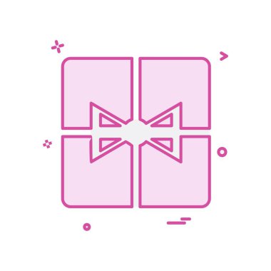 Giftbox simge tasarlamak vektör 