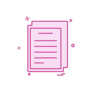 Belge simgesi tasarım vektörü