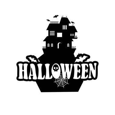 Cadılar Bayramı tasarım tipografi ve beyaz arka plan vektör ile 