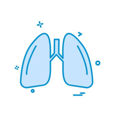 Akciğerler simge tasarım vektörü