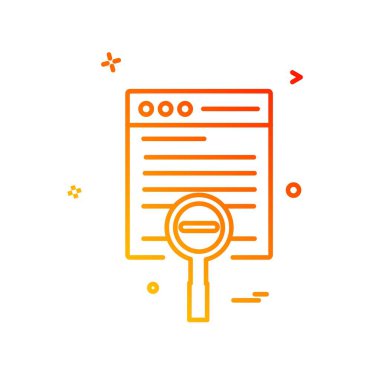 Web yerleşim simgesi tasarım vektörü