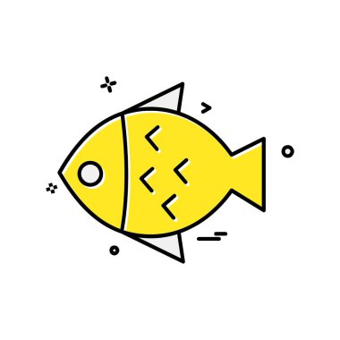 Balık simgesi tasarım vektörü
