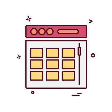 Web düzeni simge tasarım vektörü