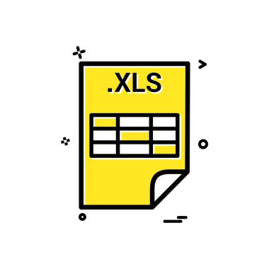 Simge vektör tasarımı xls uygulama dosya indirme dosya biçimi