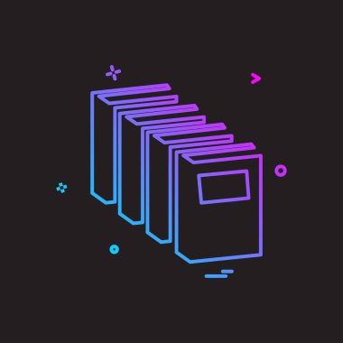 Kitapların simge tasarım vektörü