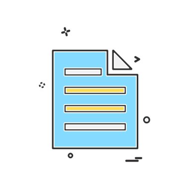 Dosya simgesi tasarım vektörü