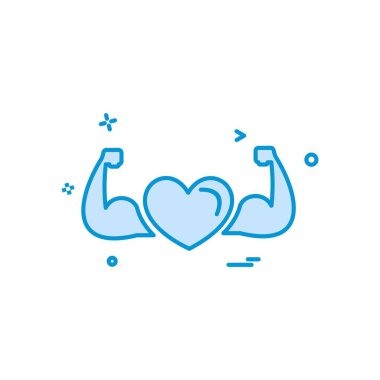 Kalp simgesi tasarım, Sevgililer günü için vektör çizim