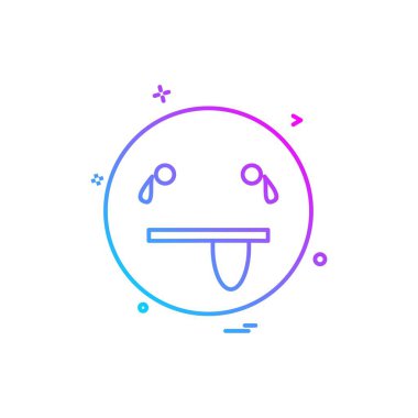 Emoji simgesi tasarım, vektör çizim