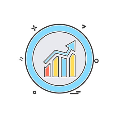 İş grafiği düz simge vektör çizim 